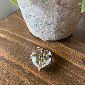 Waxing Poetic Crystal Love Heart Charm